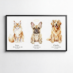 Pixar|Custom  Portraits Using Pet Photo Personalized Digital Dog Portraits Cat