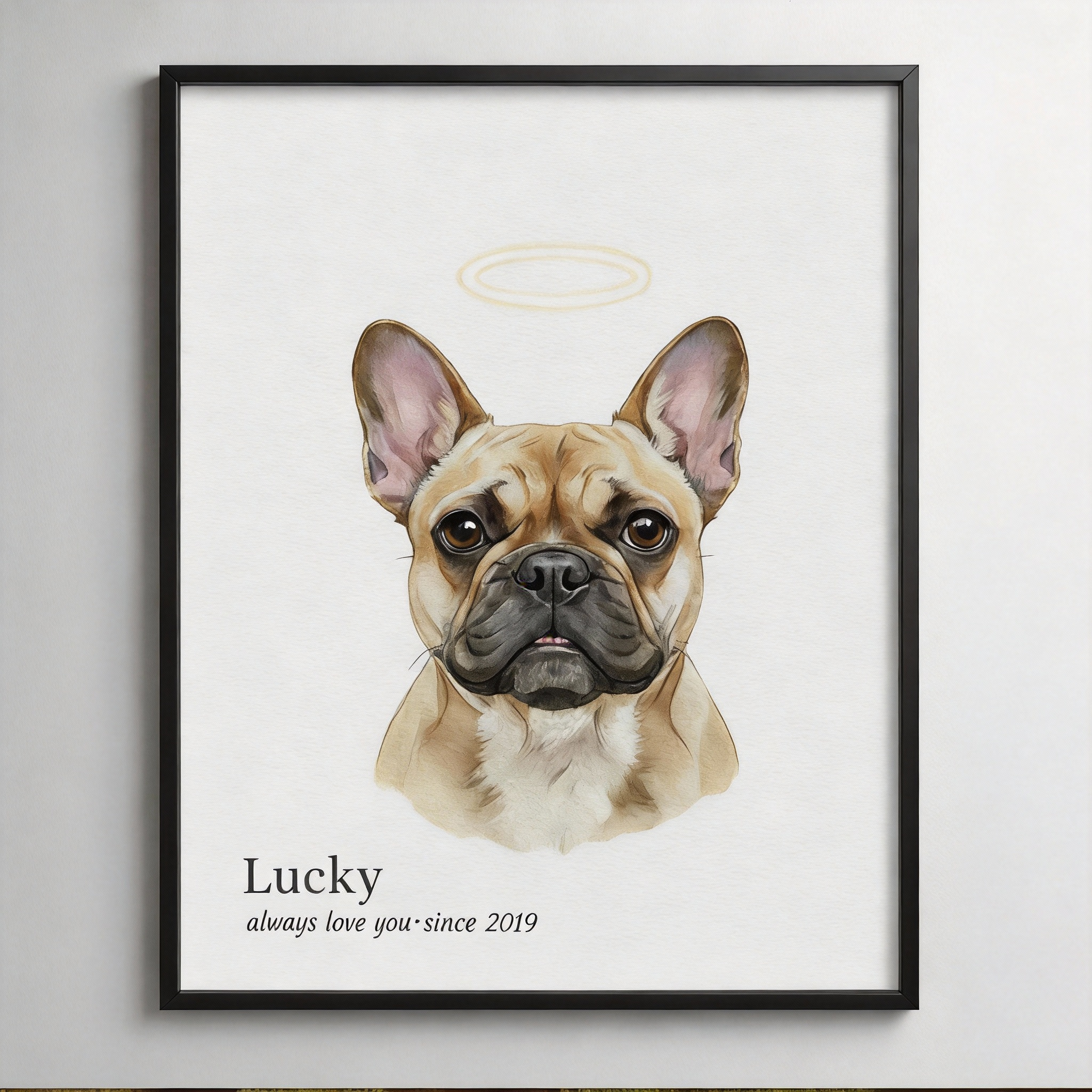 Custom Pet Portrait - Pet Photo + Name