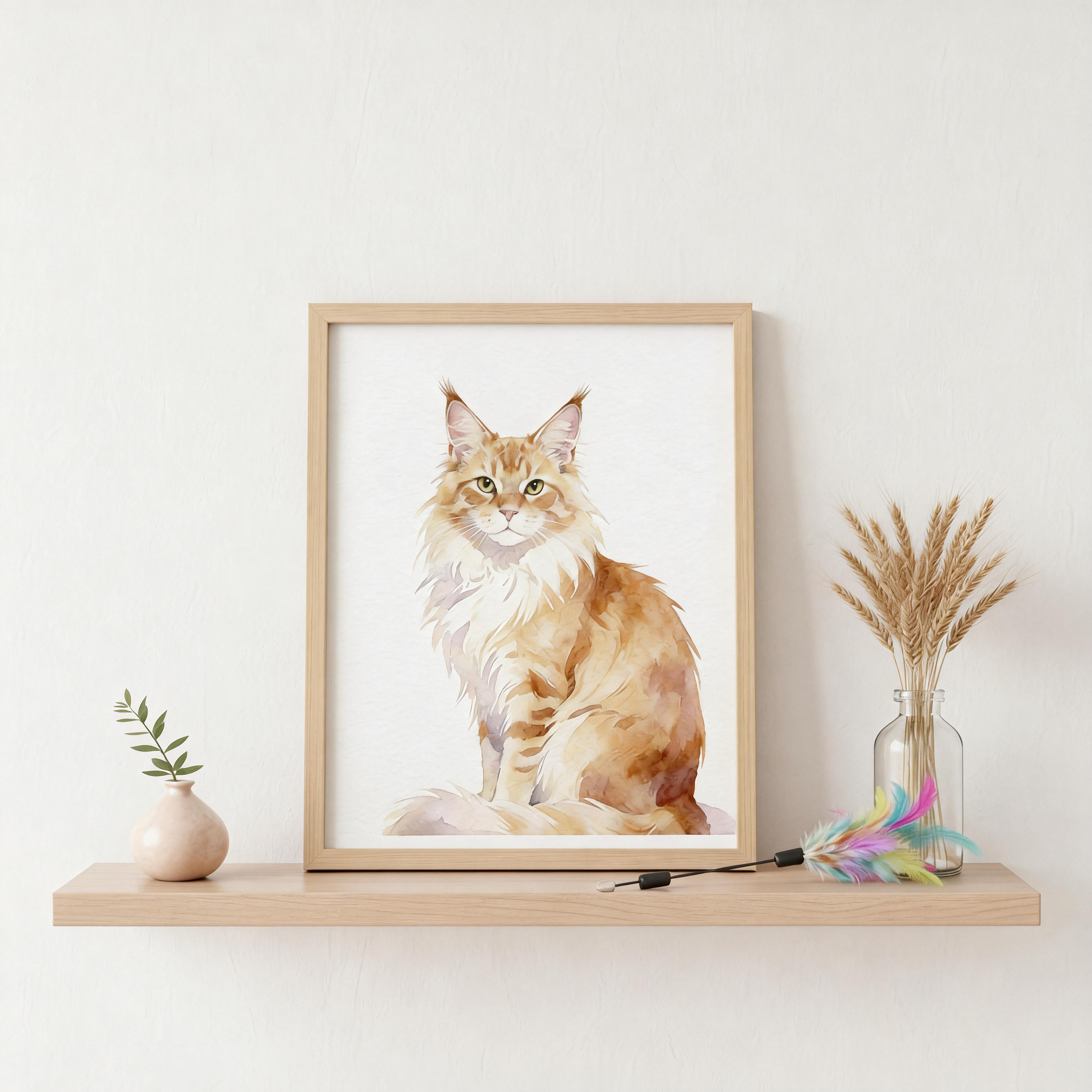 Pet Memorial Watercolor Portrait Sign