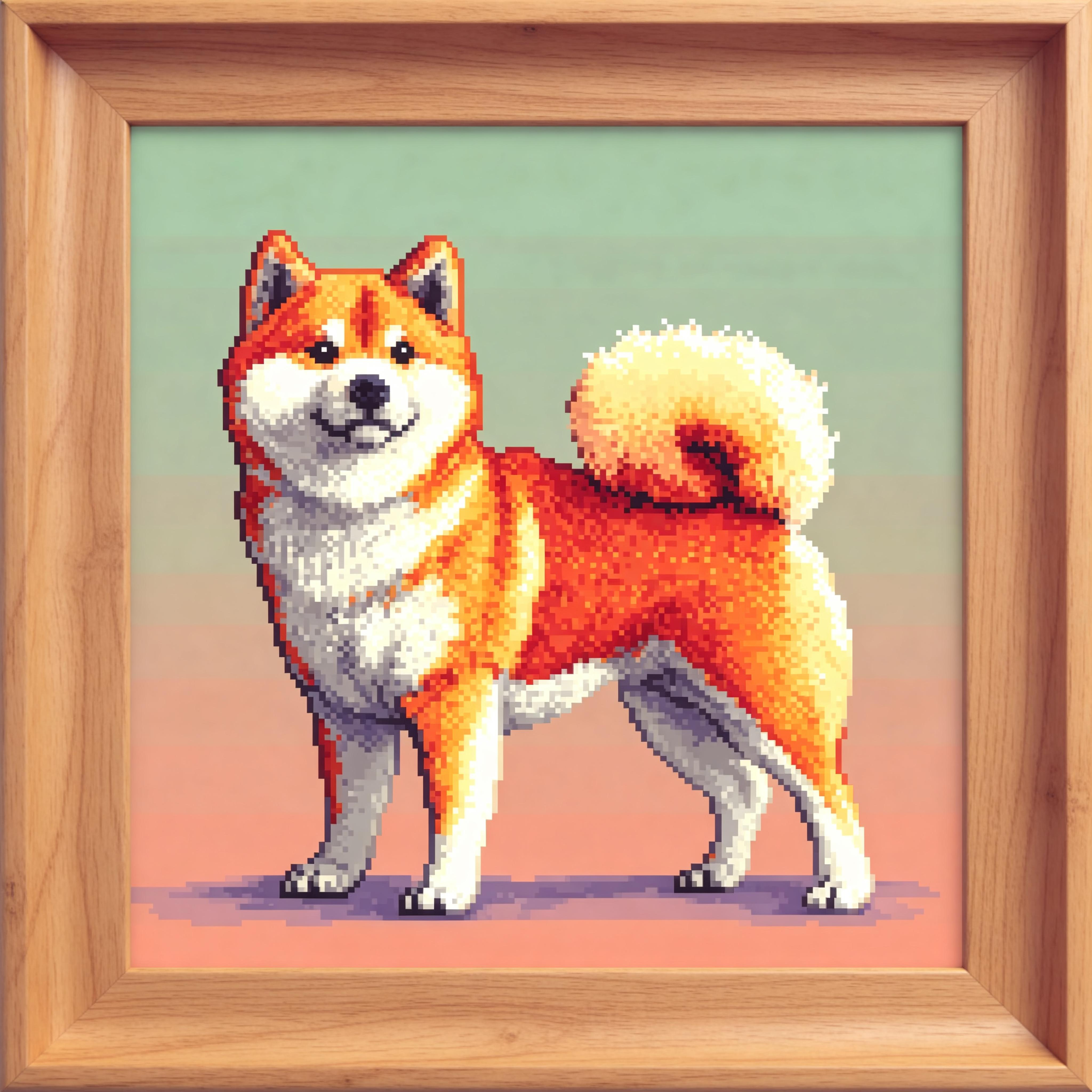 8-bit style|Custom  Portraits Using Pet Photo Personalized Digital Dog Portraits Cat